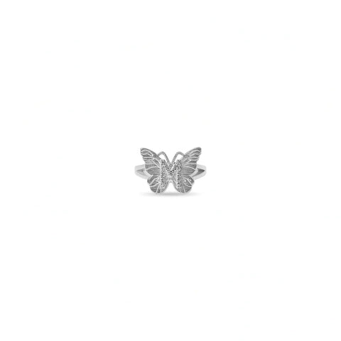 Butterfly Initial Custom Ring