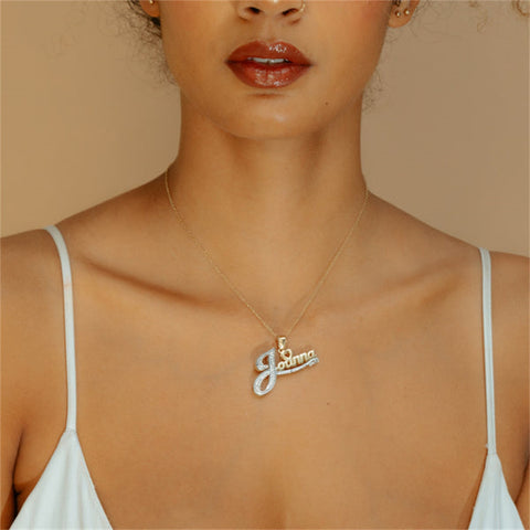 Ashley Double Plated Custom Name Necklace