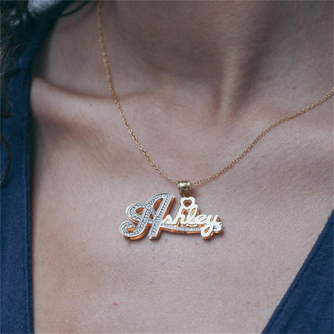 Ashley Double Plated Custom Name Necklace