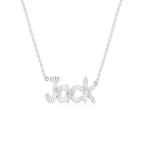 Textured Custom Name Necklace