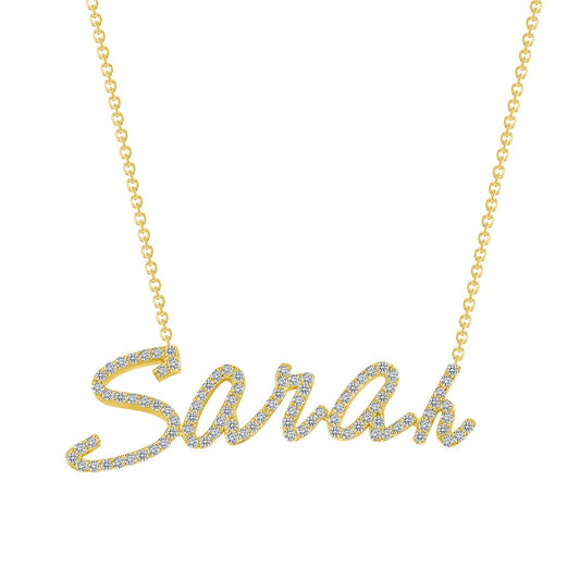 Cursive Diamond Custom Name Necklace