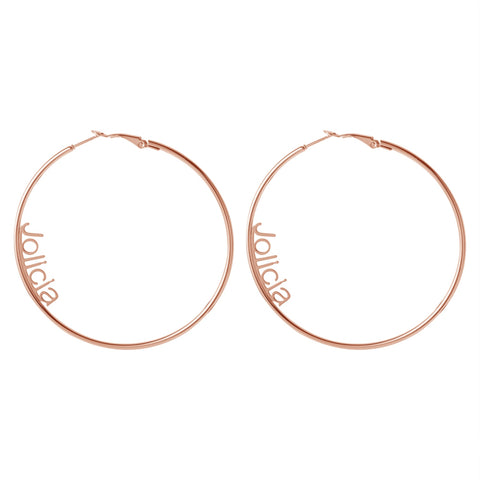 Jolicia Custom Name Hoop Earrings