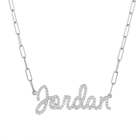 Paperclip Link Custom Name Necklace