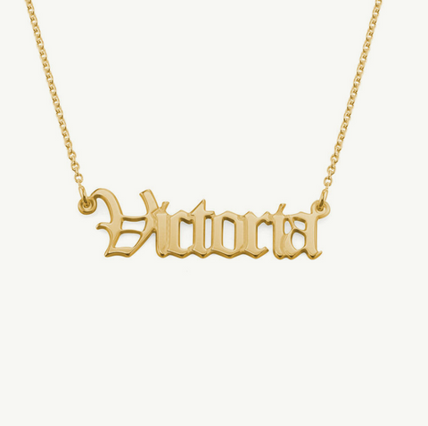 Old English Custom Name Necklace