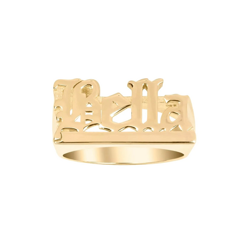 Old English Custom Name Ring