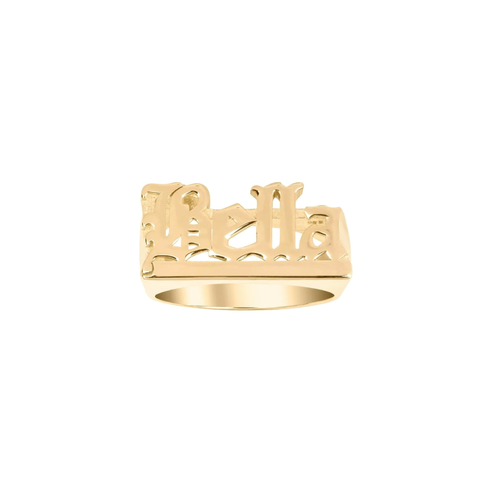 Old English Custom Name Ring