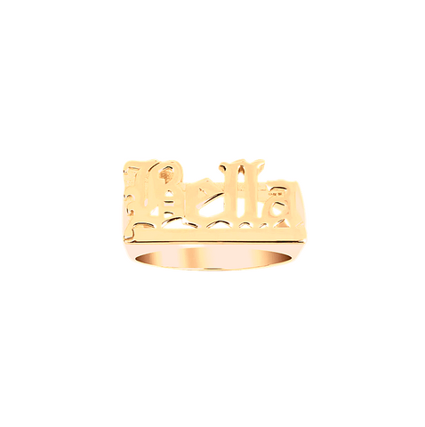 Old English Custom Name Ring