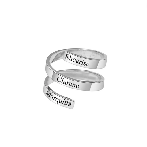 Custom Name Wrap Ring