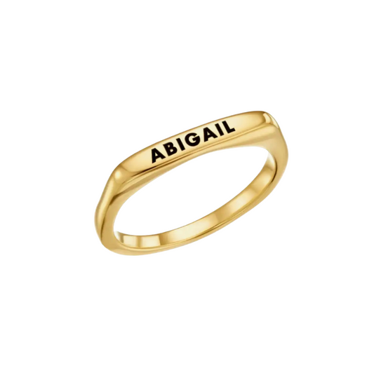 Custom Name Bar Ring