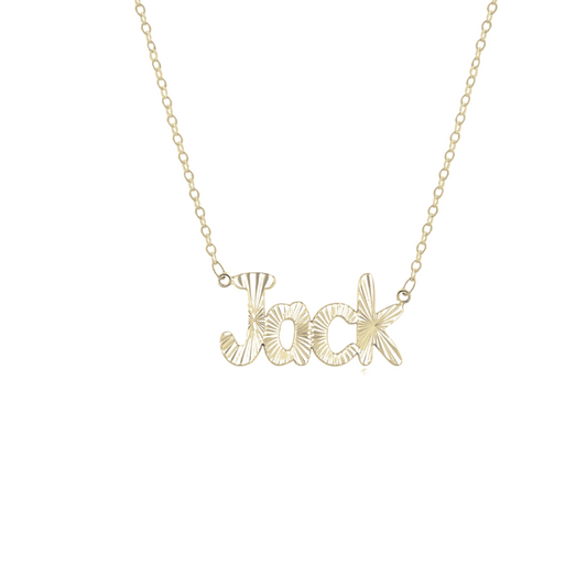 Textured Custom Name Necklace