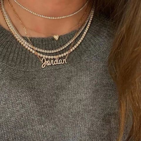 Paperclip Link Custom Name Necklace